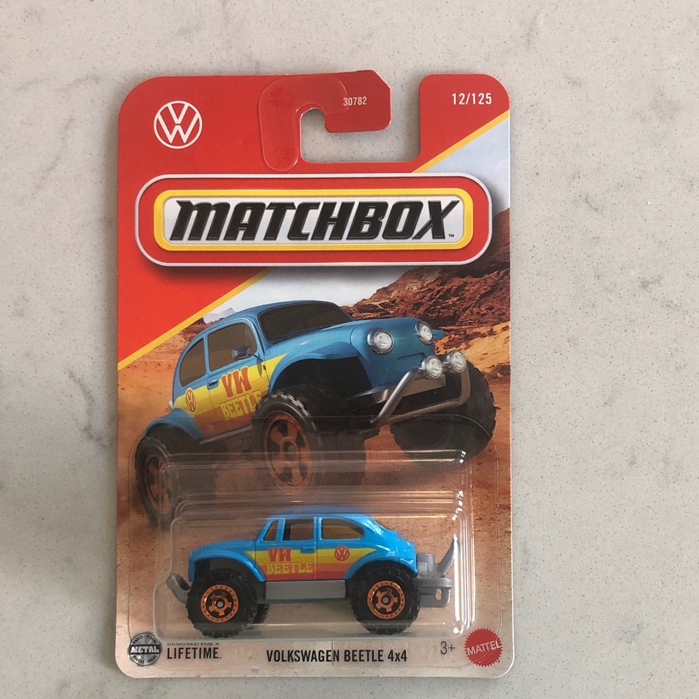 Mattel Matchbox Volkswagen Beetle 4x4 - Blue and Orange